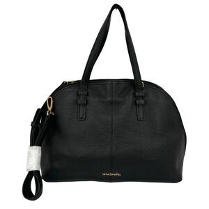 Vera Bradley Black Pebble Leather Diana Satchel